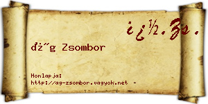 Ág Zsombor névjegykártya
