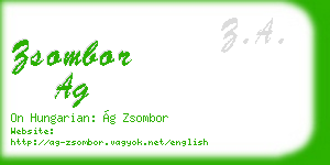 zsombor ag business card