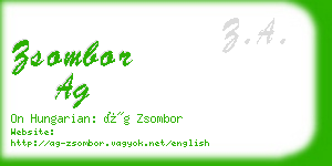 zsombor ag business card